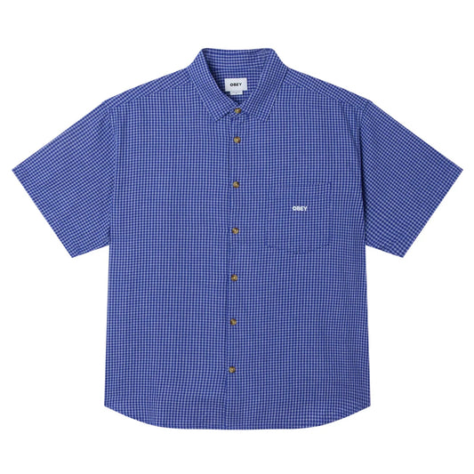Obey Shirt Bigwig Frank Woven SS surf blue multi