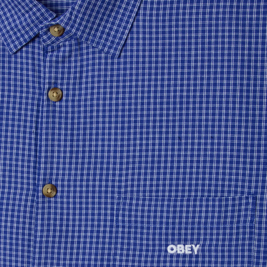 Obey Shirt Bigwig Frank Woven SS surf blue multi