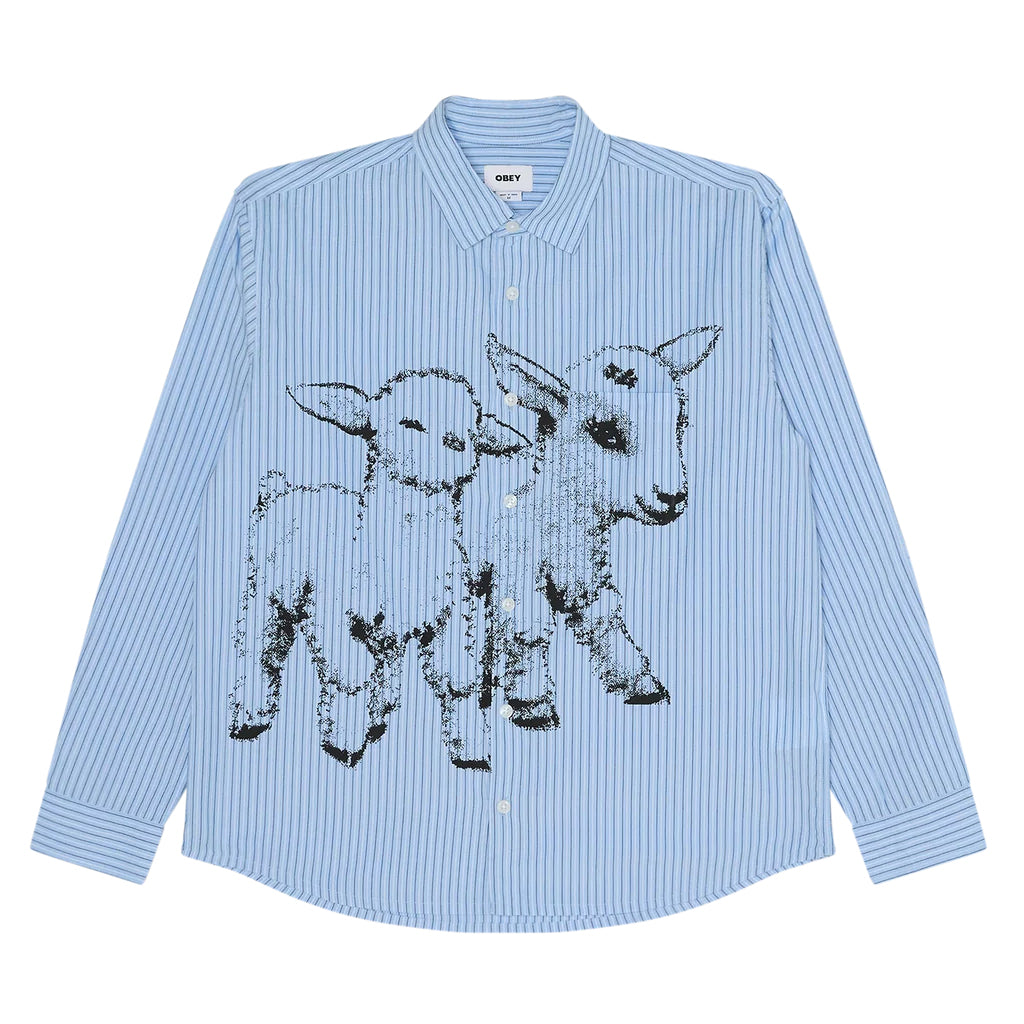 Obey Shirt "Billy Woven" light blue multi