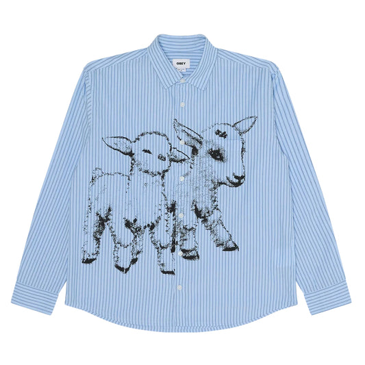 Obey Shirt "Billy Woven" light blue multi