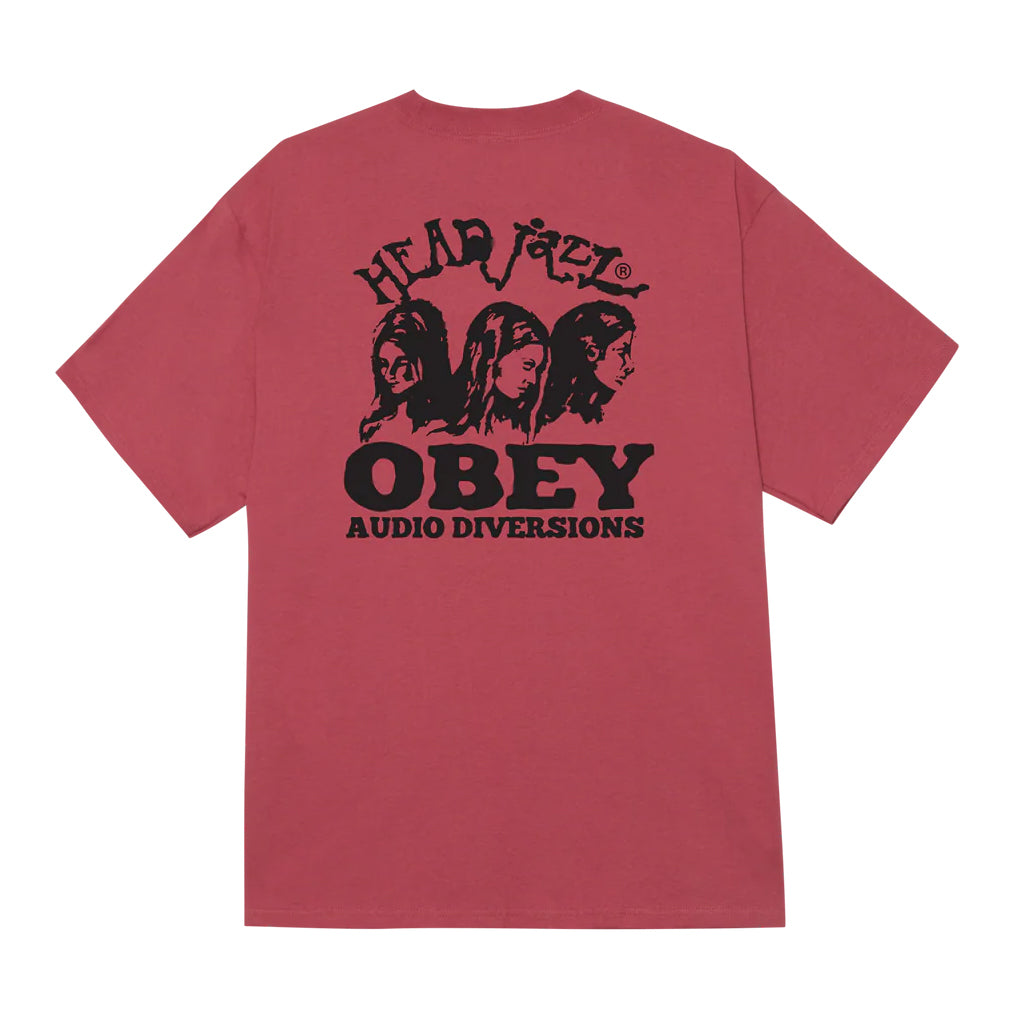 Obey - T-Shirt - Head Jazz 2 - mineral red