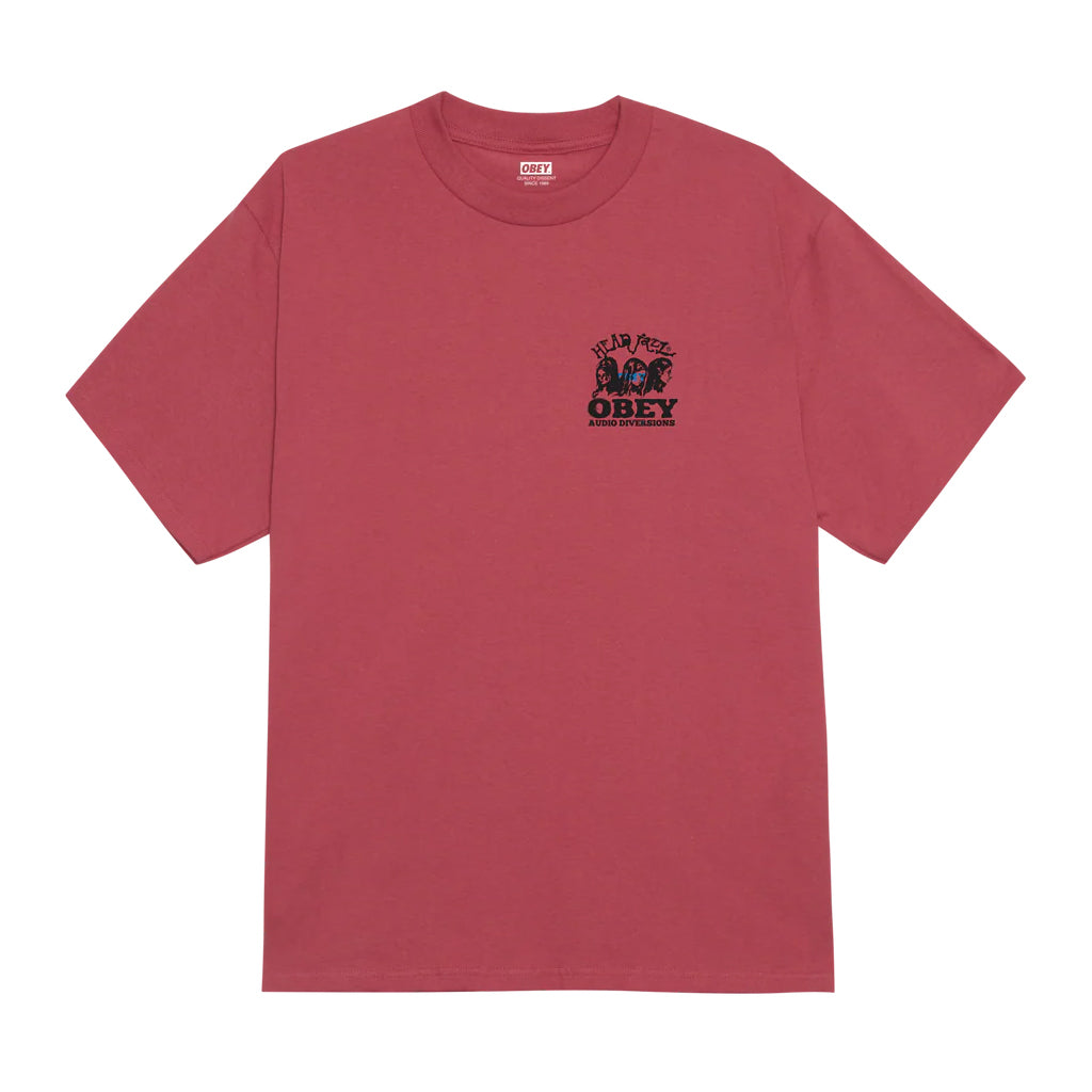 Obey - T-Shirt - Head Jazz 2 - mineral red