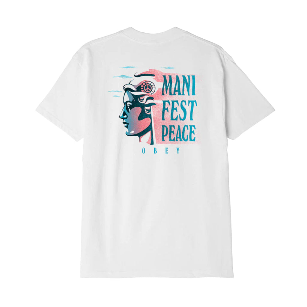 Obey T-Shirt "Manifest Peace" white