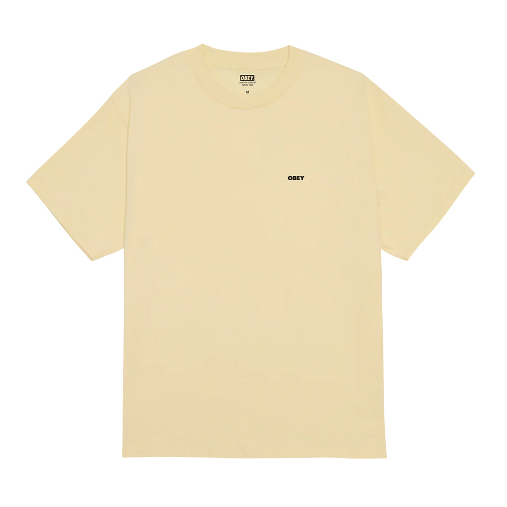 Obey - T-Shirt - World in Flames - pale yellow