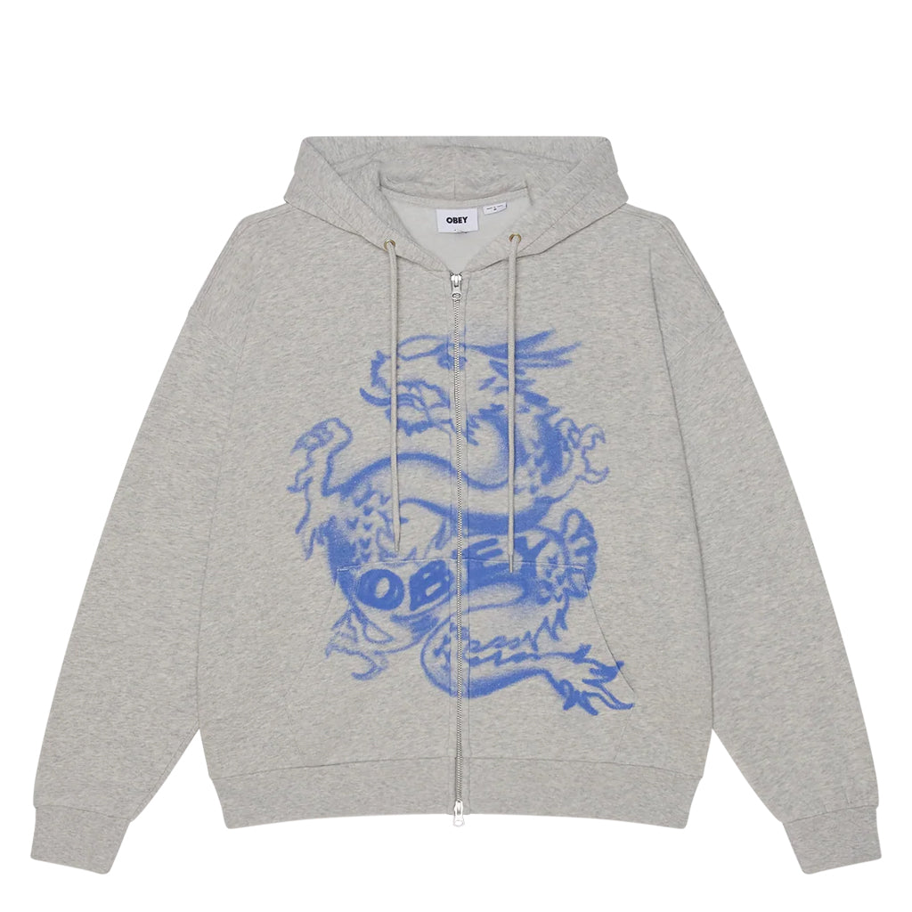 Obey Zip Hoodie "Draco" dusty ash grey