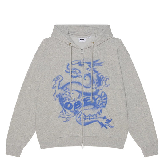 Obey Zip Hoodie "Draco" dusty ash grey