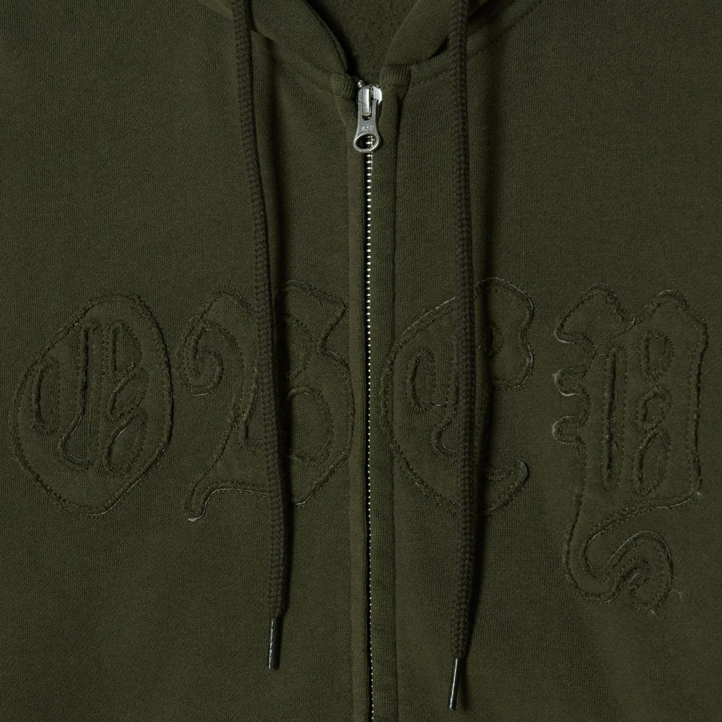 Obey Zip Hoodie "Gothic" dusty black olive