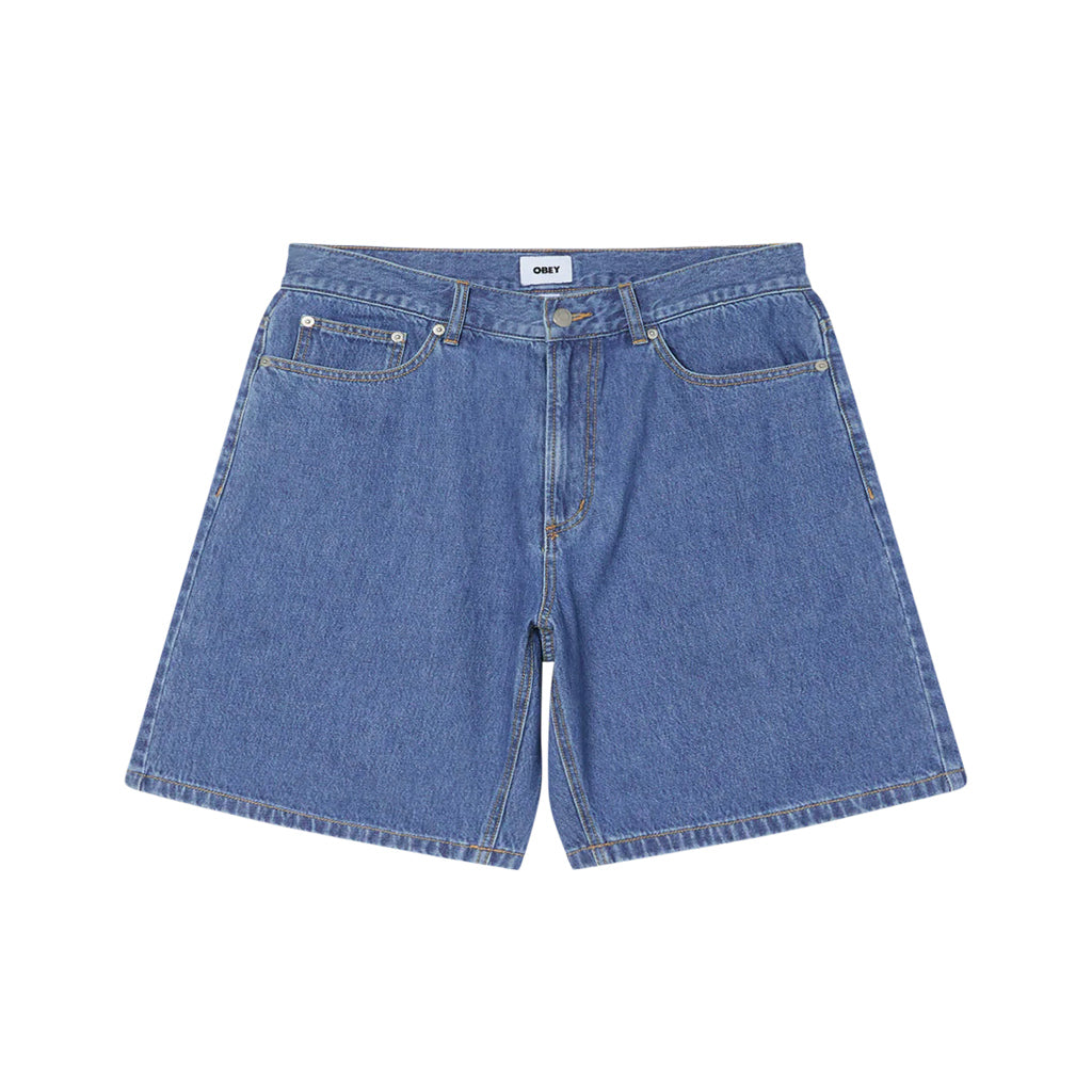 Obey Denim Short "Emerson" salty blue stone wash