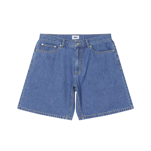 Obey Denim Short "Emerson" salty blue stone wash