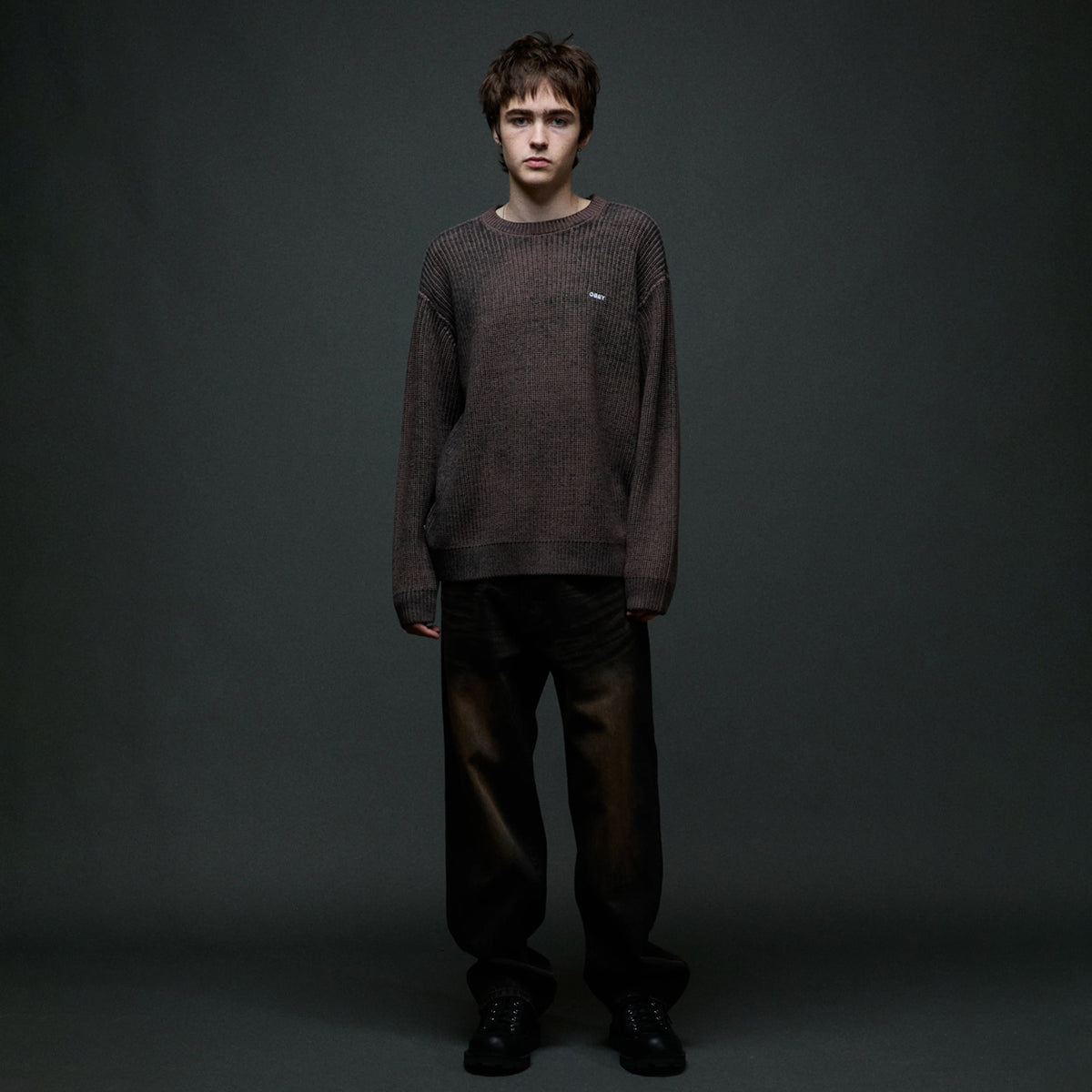 Obey - Knit Sweater - Spray Effect - morel multi