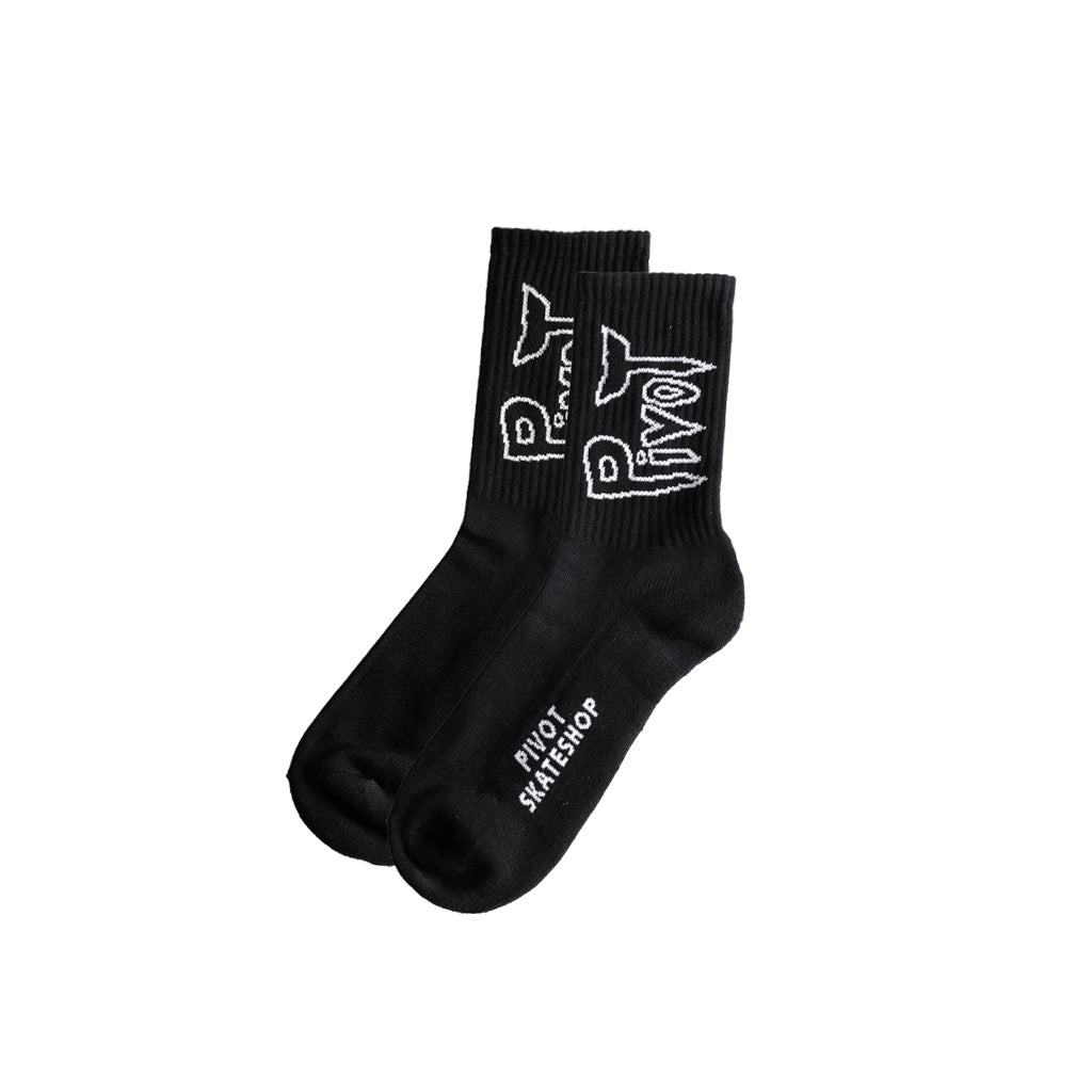 Pivot Skateshop Scary Logo socks black