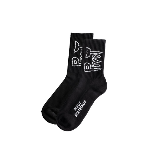Pivot Skateshop Scary Logo socks black