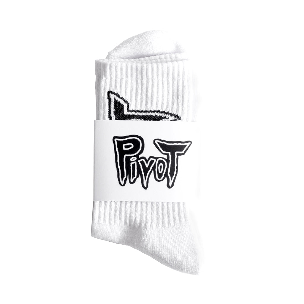 Pivot Skateshop "Scary Logo" socks white