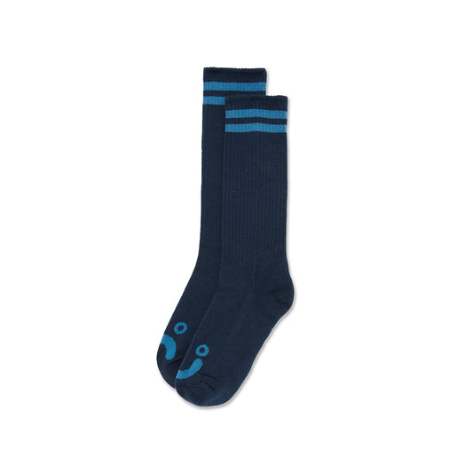 Polar Socks - Happy Sad - dark blue/blue Long Version