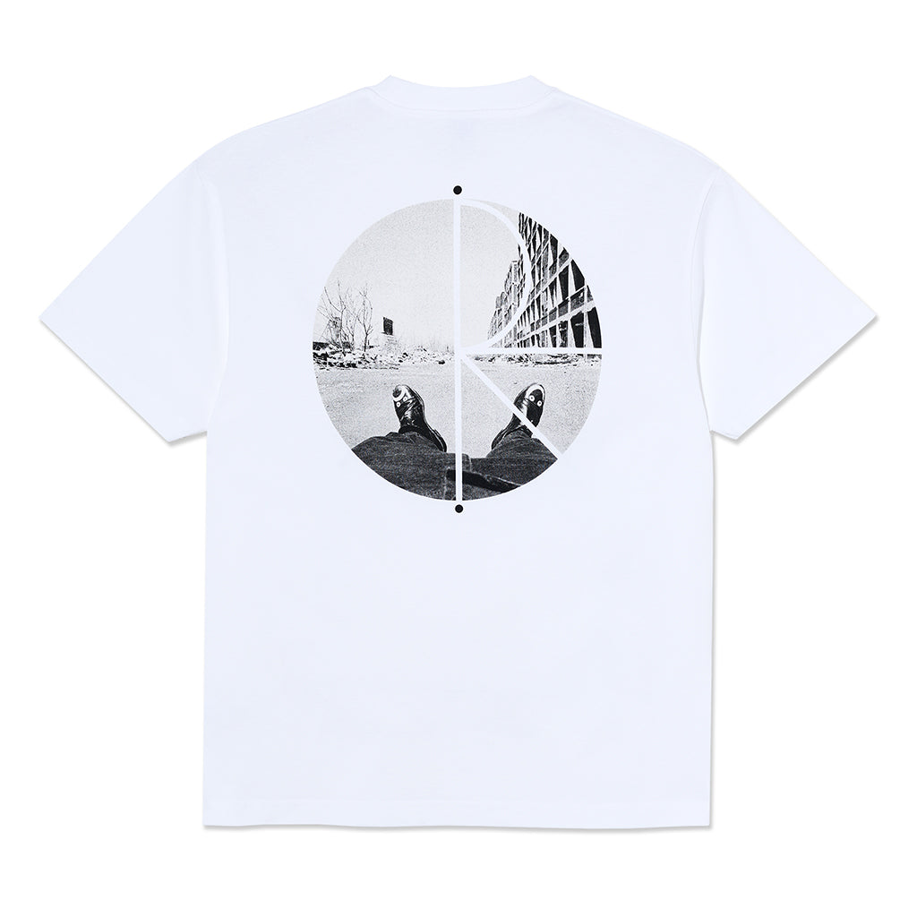 Polar T-Shirt "Fill Logo Happy Sad" white