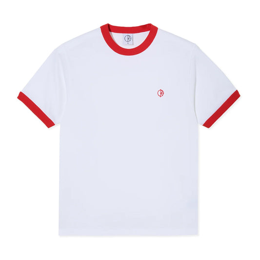 Polar Skate Co. Ringer T-Shirt white/red