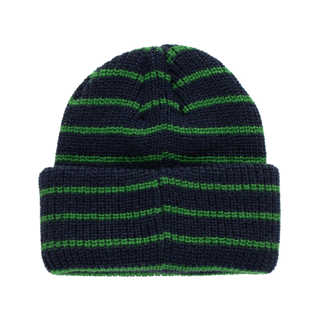 Pop Trading Beanie "Striped" navy/juniper