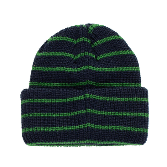 Pop Trading Beanie "Striped" navy/juniper