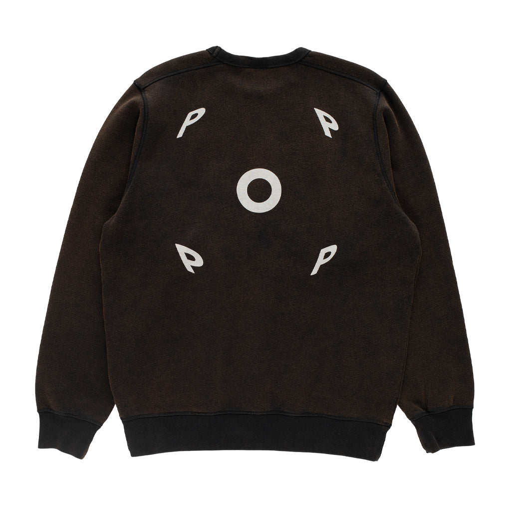 Pop Trading Crewneck Sweater "Fish Eye" washed black