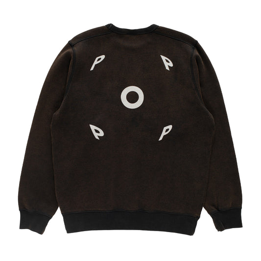 Pop Trading Crewneck Sweater "Fish Eye" washed black