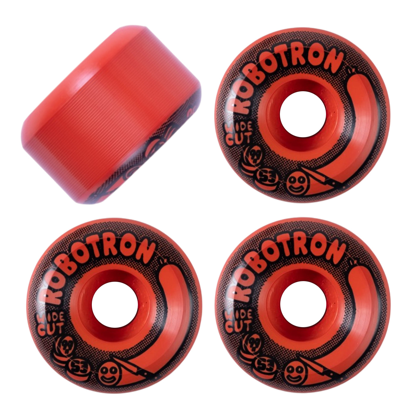 Robotron Wide Cut Full Dipped wheels in dark orange