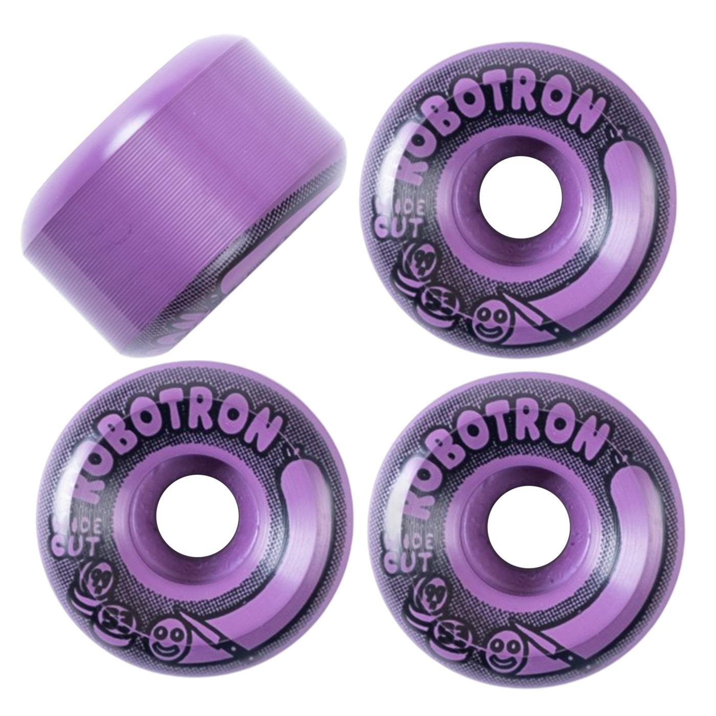 Robotron Wide Cut Full Dipped wheels violet