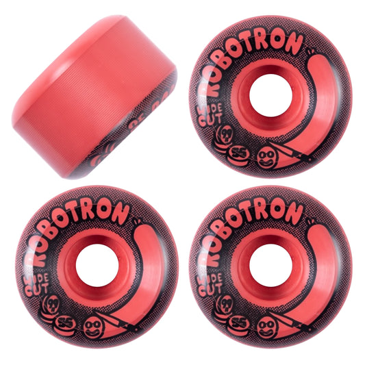 Robotron Wide Cut Full Dipped wheels in red