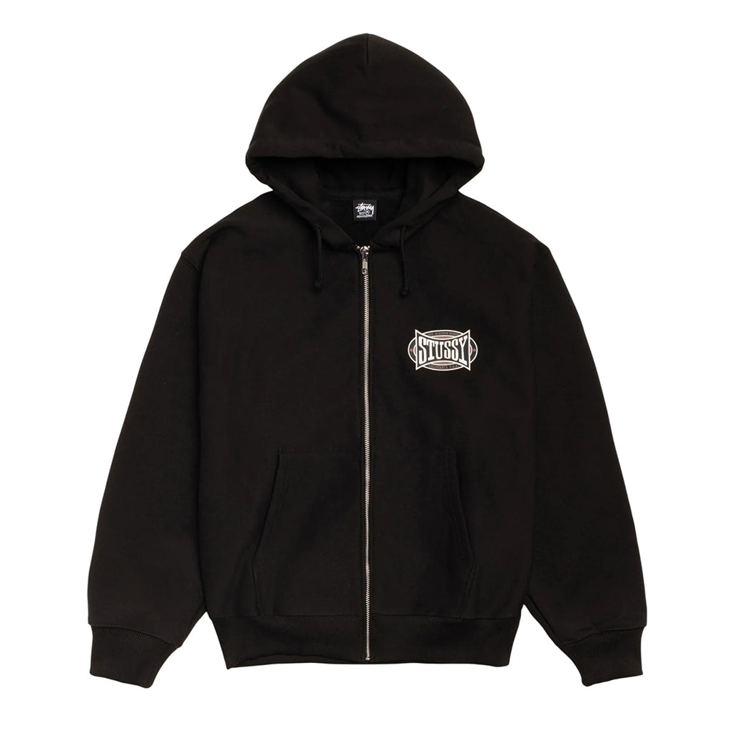 Stüssy Zip Hood "Champion Oval" black