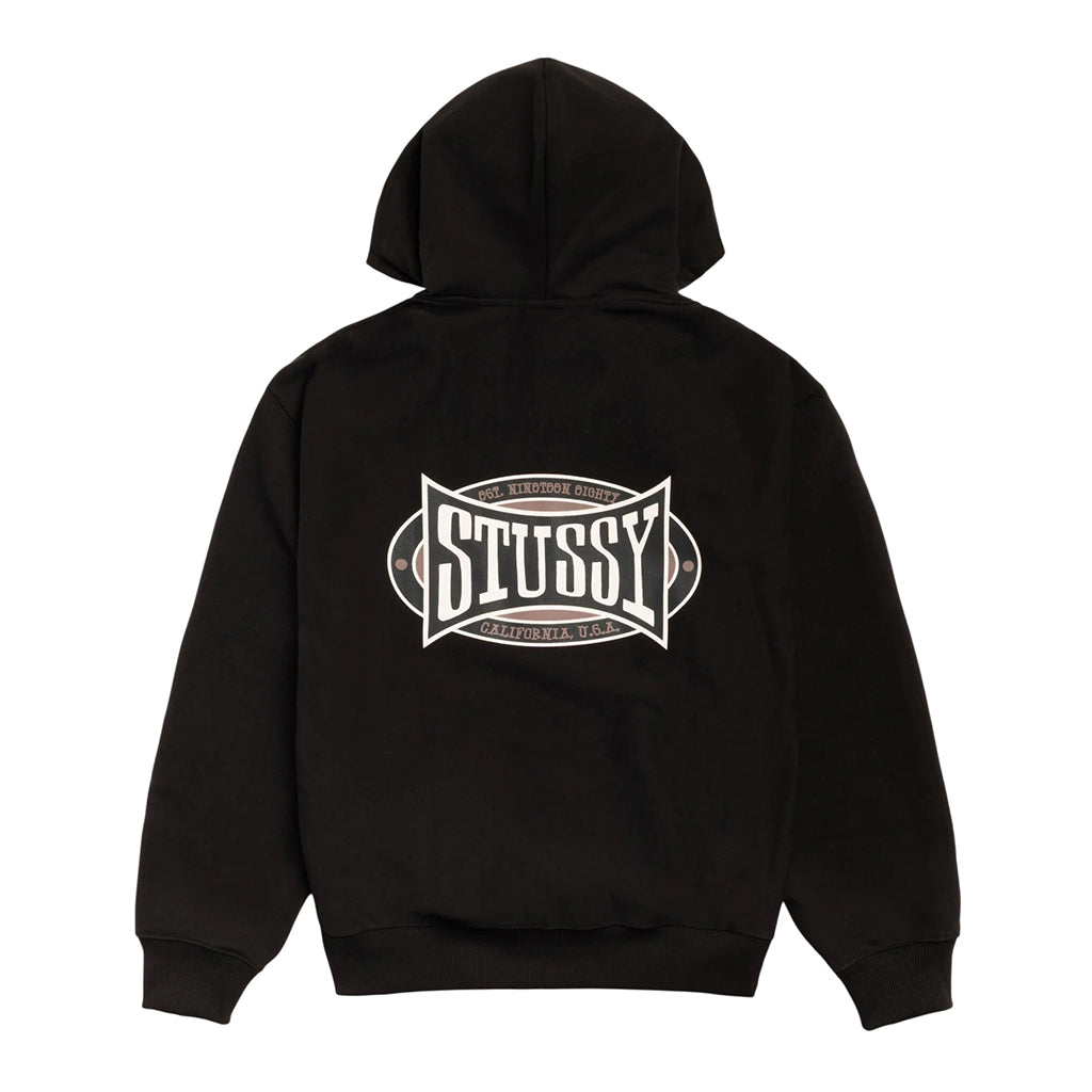 Stüssy Zip Hood "Champion Oval" black