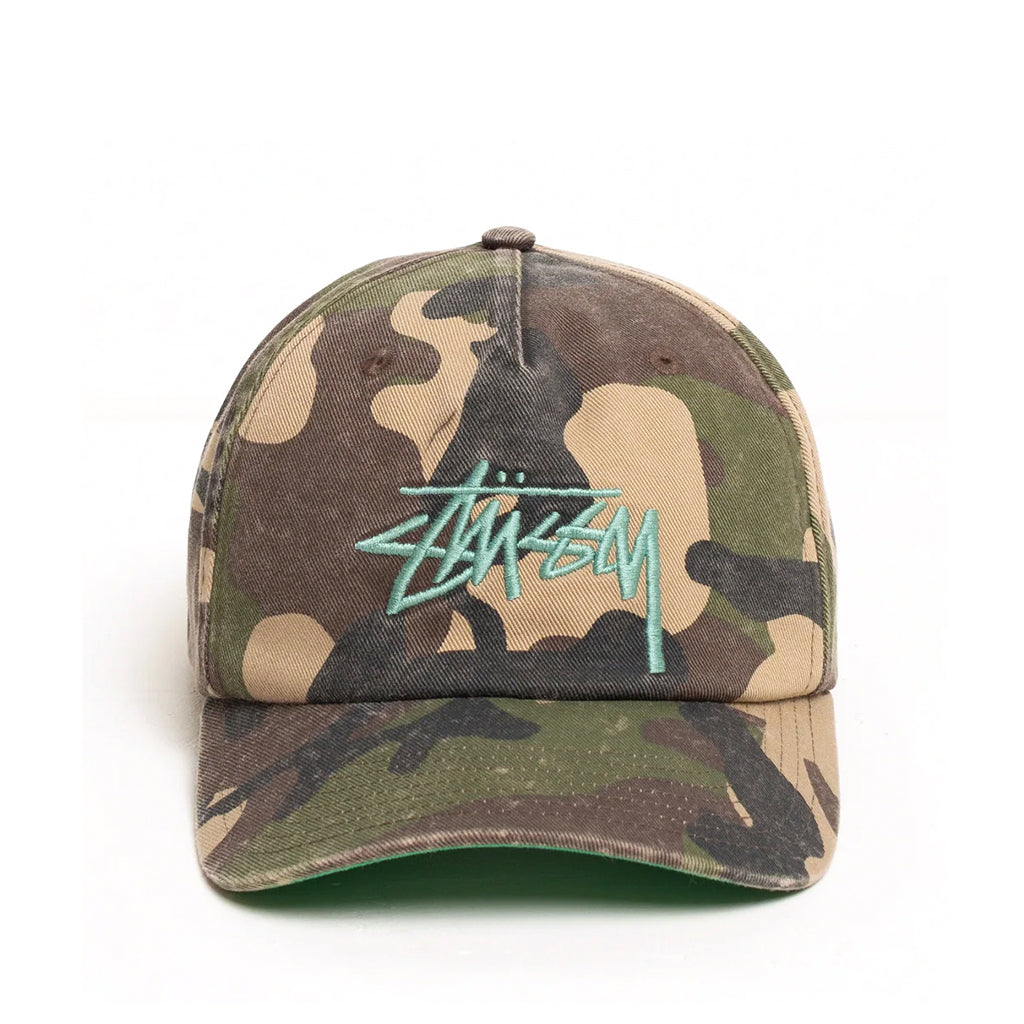 Stüssy Cap "Big Stock Mid Depth" woodland camo