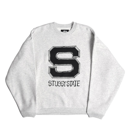 Stüssy Crewneck "State Crew" ash heather