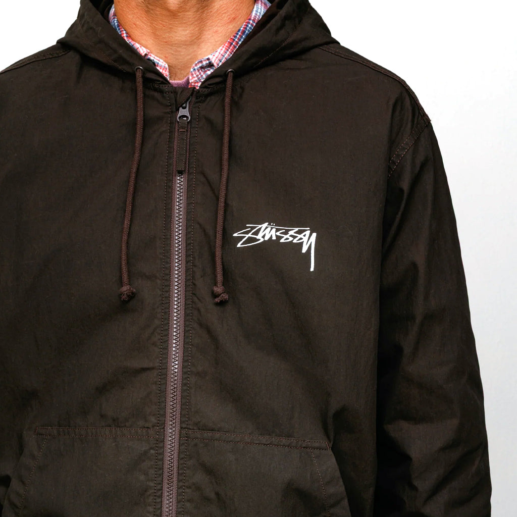 Stüssy Jacket "Beach Shell Cotton Wax" brown