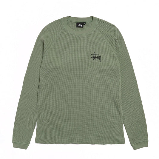 Stüssy Longsleeve "Thermal Raglan Basic Stock" sage