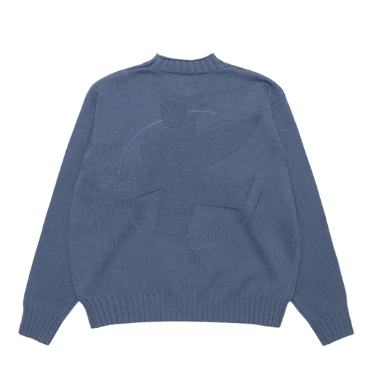 Stüssy - Knit Sweater - Tonal Mock - washed blue