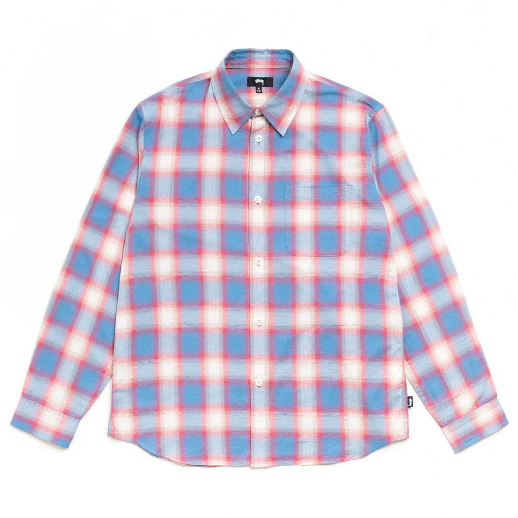Stüssy - Shirt - Beach Ombre Plaid - blue