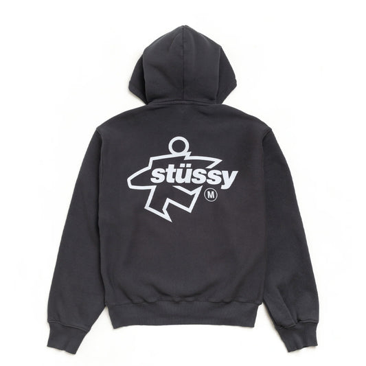 Stüssy - Zip Hood - Surf Size - faded black
