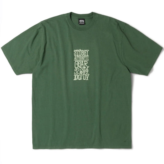 Stüssy - T-Shirt - Authentic Gear Pig. Dyed - pine