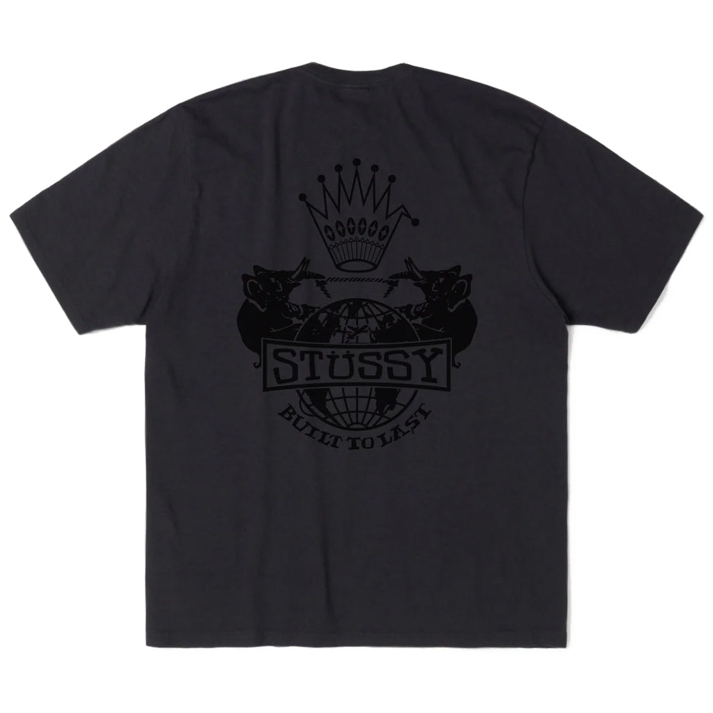 Stüssy - T-Shirt - Built To Last Pig. Dyed - faded black