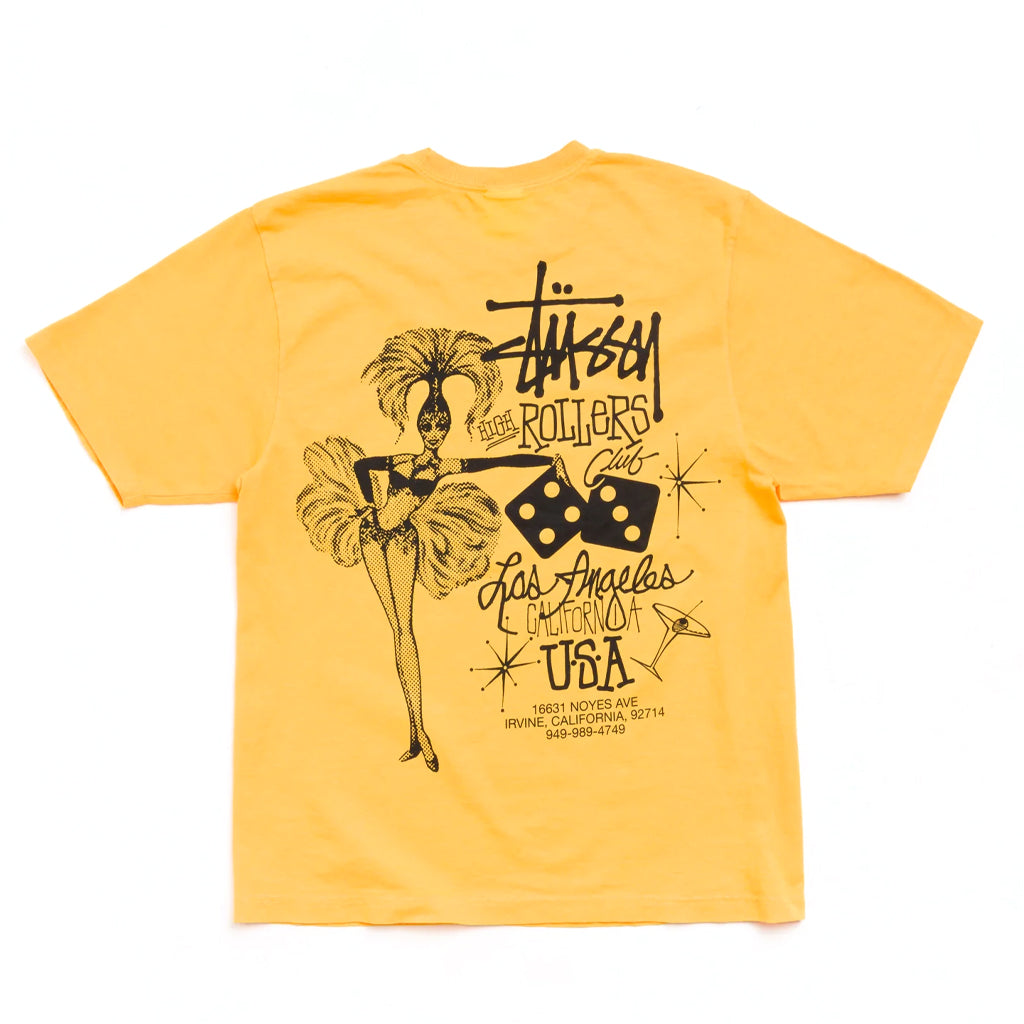 Stüssy T-Shirt "High Roller Pig.Dyed" marigold