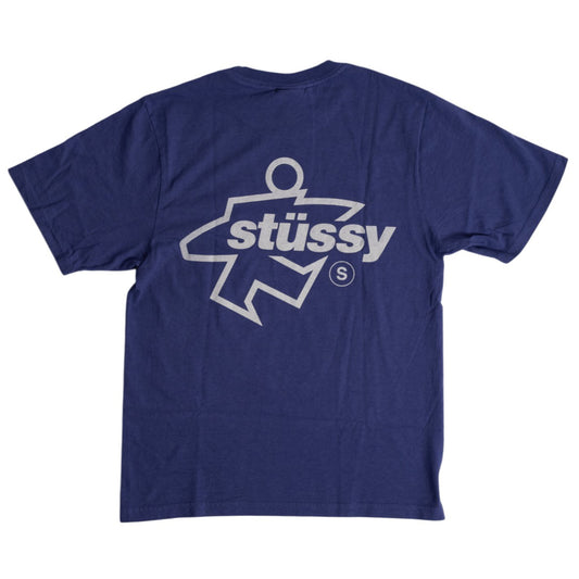Stüssy T-Shirt "Surf Size Pigment dyed" indigo