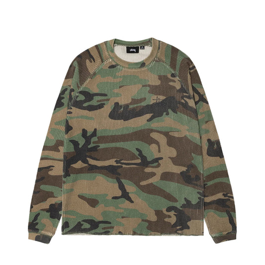 Stüssy Longsleeve "Thermal Raglan Basic Stock" woodland camo