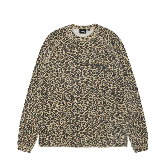 Stüssy Longsleeve "Thermal Raglan Basic Stock" leopard