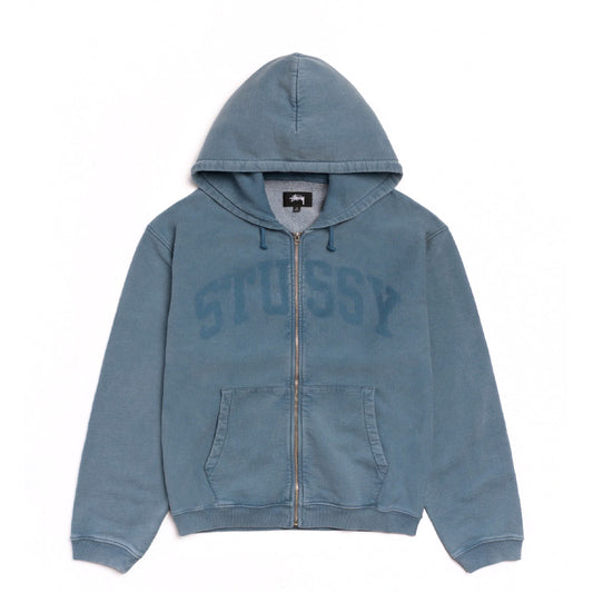 Stüssy Zip Hoodie "Faded Graphic" washed navy