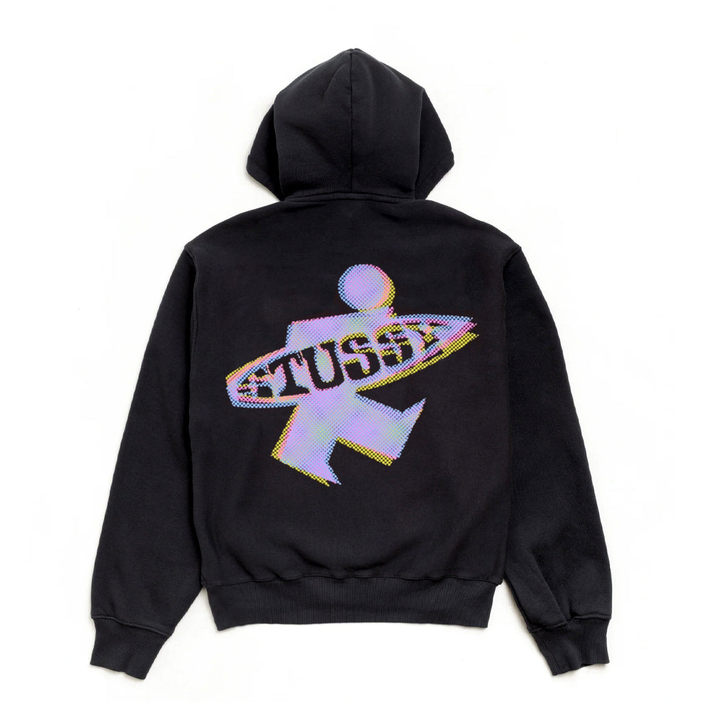 Stüssy Zip Hoodie "Surf Dot" black