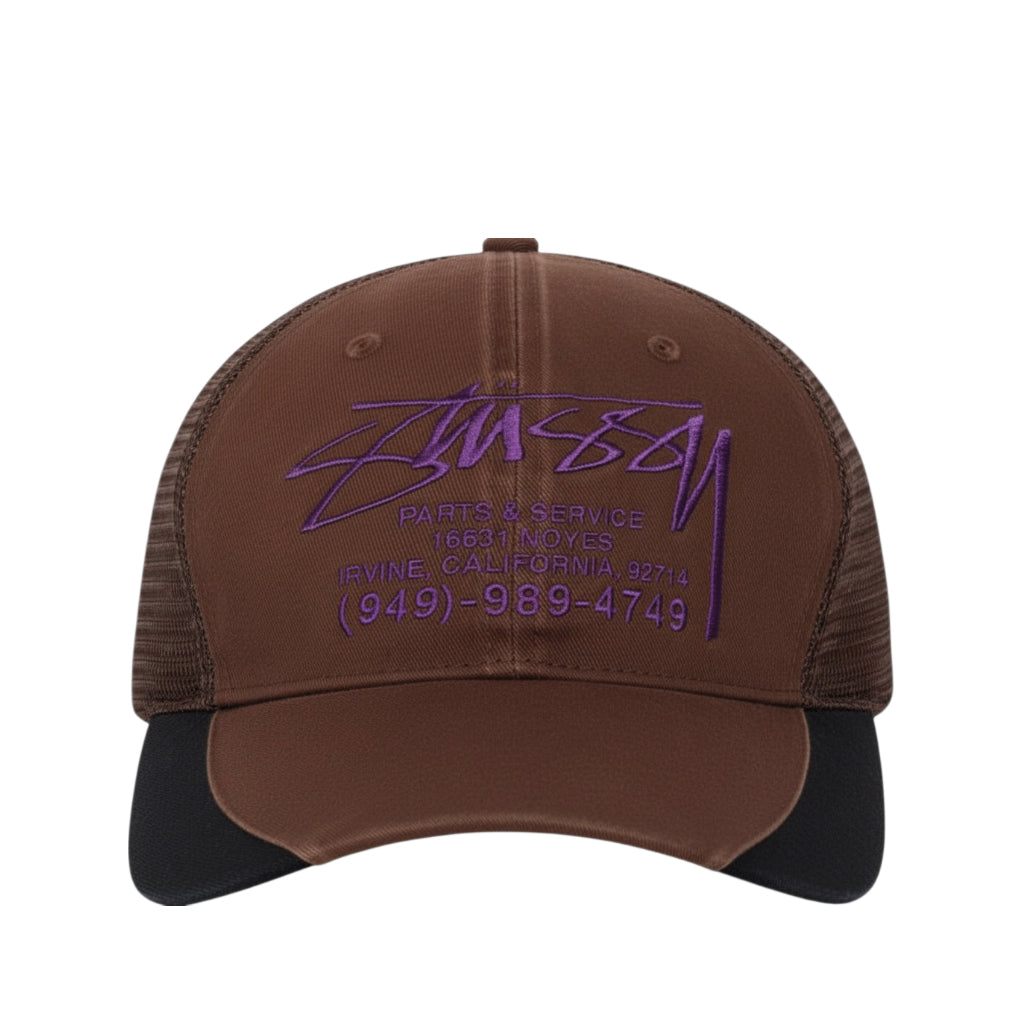 Stüssy Cap "LP Service Mesh Strapback" brown