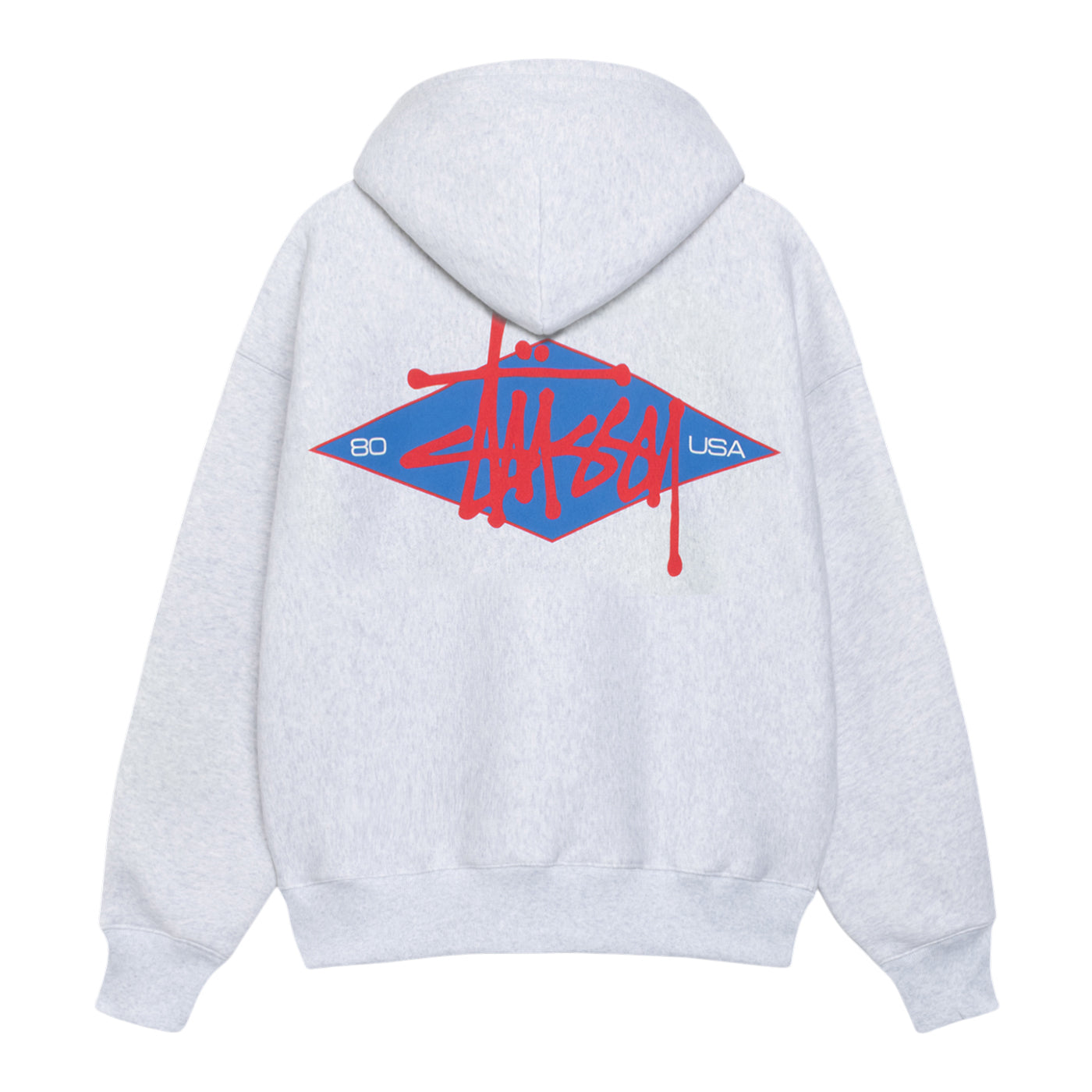 Stüssy Zip Hood "Basic Diamond" ash heather