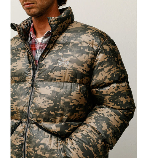 Stüssy Jacket "Micro Ripstop Down Mock" digi camo detail