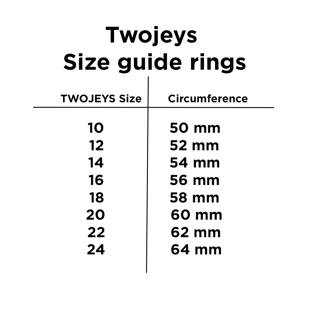 Two Jeys Size Guide info