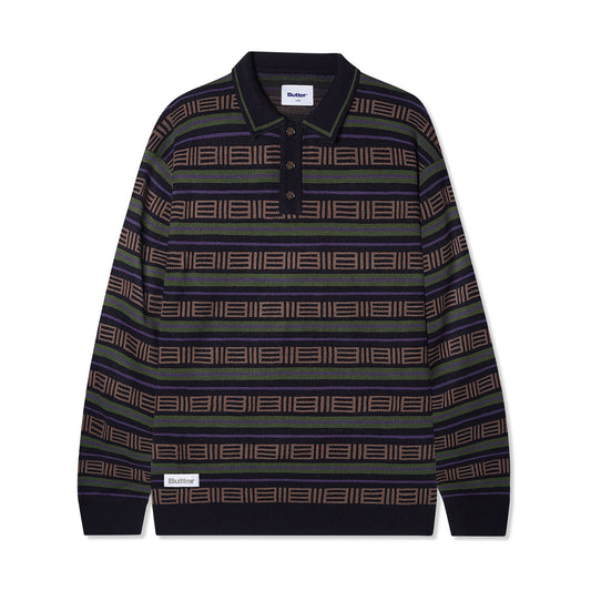 Butter Goods Knitted Sweater Windsor navy/forest