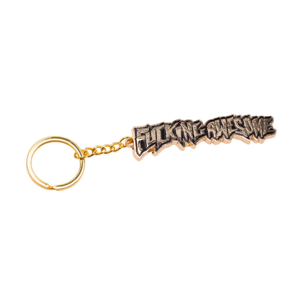 Fucking Awesome Keychain FA Stamp gold